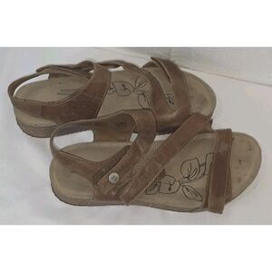 Josef Seibel Sandals Tonga 25 Women EU 39 US 8.5 Brown Leather Adjustable Strap